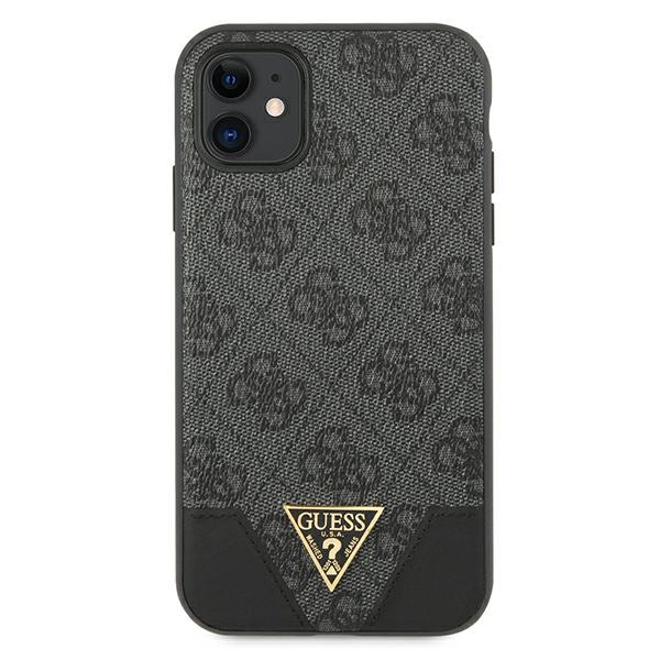 iTok webáruház - Guess Guess 4G Triangle Collection tok iPhone 11 / XR 6.1″ készülékhez (szürke) 5 Guess 4G Triangle Collection case for iPhone 11 6.1" / Xr (szürke)