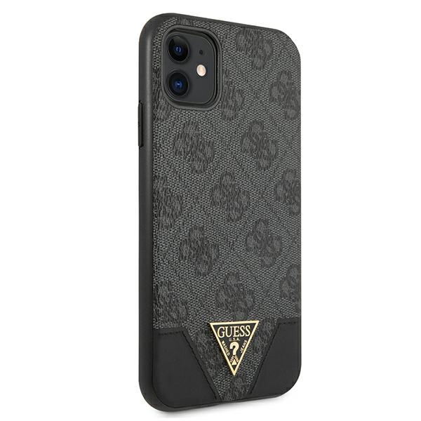 iTok webáruház - Guess Guess 4G Triangle Collection tok iPhone 11 / XR 6.1″ készülékhez (szürke) 6 Guess 4G Triangle Collection case for iPhone 11 6.1" / Xr (szürke)