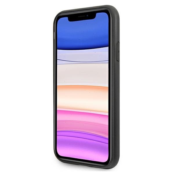iTok webáruház - Guess Guess 4G Triangle Collection tok iPhone 11 / XR 6.1″ készülékhez (szürke) 7 Guess 4G Triangle Collection case for iPhone 11 6.1" / Xr (szürke)