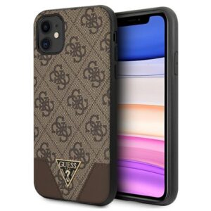 Guess 4G Triangle Collection tok iPhone 11 / Xr 6.1″ készülékhez (barna)