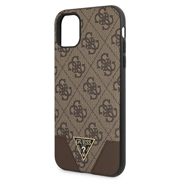 iTok webáruház - Guess Guess 4G Triangle Collection tok iPhone 11 / Xr 6.1" készülékhez (barna) 2 Guess 4G Triangle Collection case for iPhone 11 6.1" / Xr 6.1" (barna)