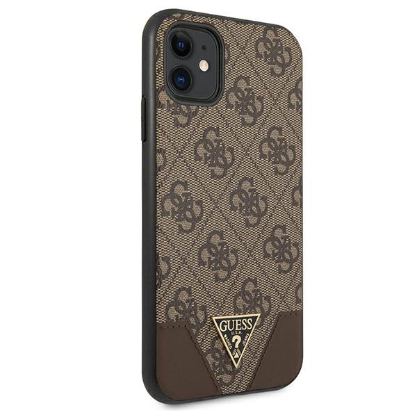 iTok webáruház - Guess Guess 4G Triangle Collection tok iPhone 11 / Xr 6.1" készülékhez (barna) 5 Guess 4G Triangle Collection case for iPhone 11 6.1" / Xr 6.1" (barna)