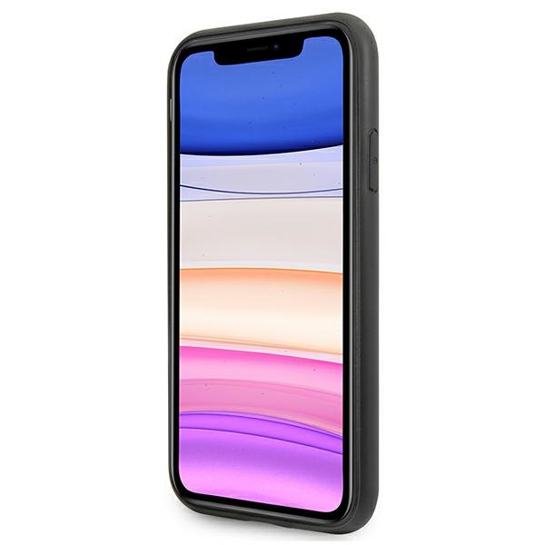 iTok webáruház - Guess Guess 4G Triangle Collection tok iPhone 11 / Xr 6.1" készülékhez (barna) 6 Guess 4G Triangle Collection case for iPhone 11 6.1" / Xr 6.1" (barna)