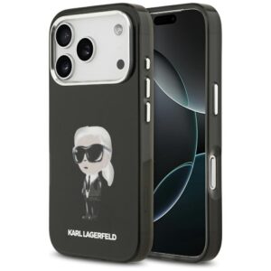 Karl Lagerfeld IML Aquarelle Karl & Logo MagSafe tok iPhone 17 Pro készülékhez (fekete)