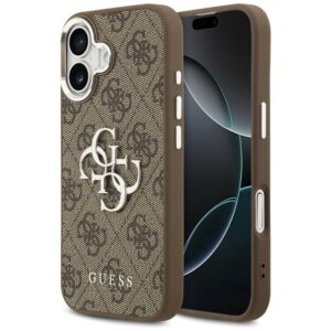Guess 4G Big 4G Classic Logo tok iPhone 17-hez (barna és ezüst)