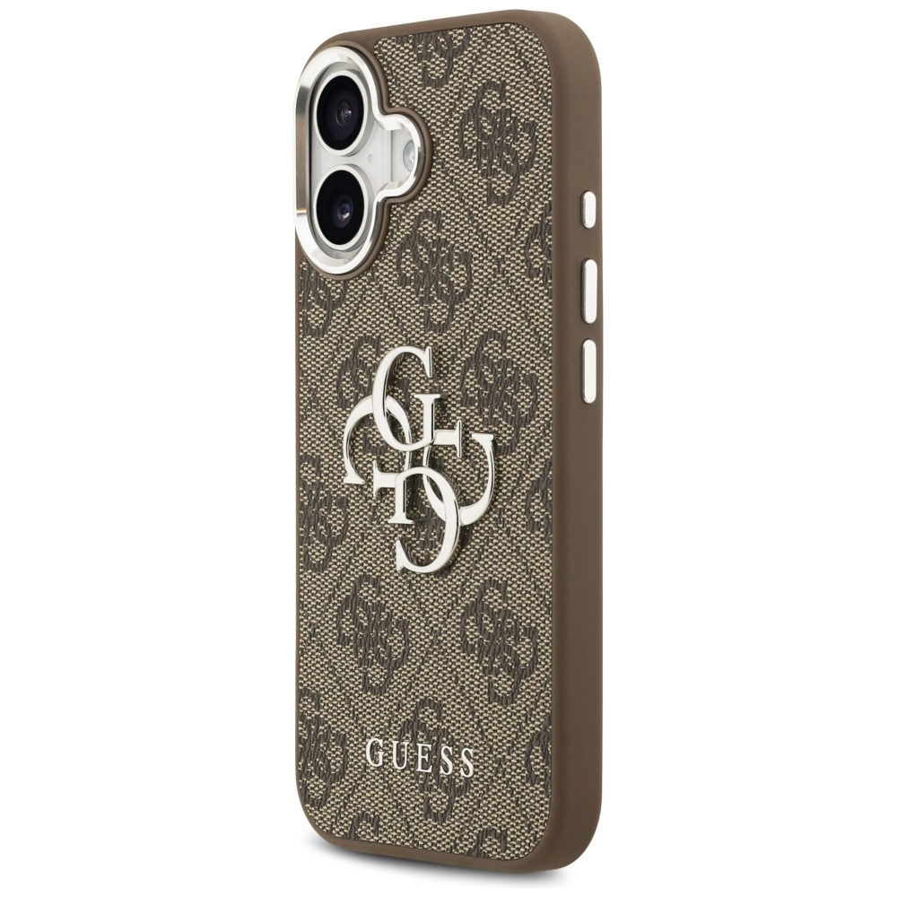 iTok webáruház - Guess Guess 4G Big 4G Classic Logo tok iPhone 17-hez (barna és ezüst) 2 Guess 4G Big 4G Classic Logo case for iPhone 17 (barna és ezüst)