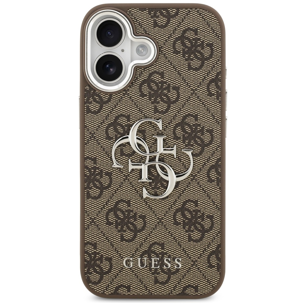 iTok webáruház - Guess Guess 4G Big 4G Classic Logo tok iPhone 17-hez (barna és ezüst) 3 Guess 4G Big 4G Classic Logo case for iPhone 17 (barna és ezüst)