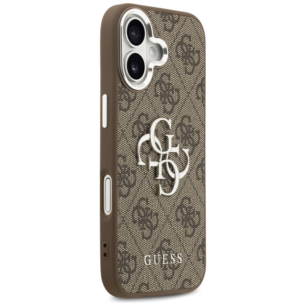 iTok webáruház - Guess Guess 4G Big 4G Classic Logo tok iPhone 17-hez (barna és ezüst) 4 Guess 4G Big 4G Classic Logo case for iPhone 17 (barna és ezüst)