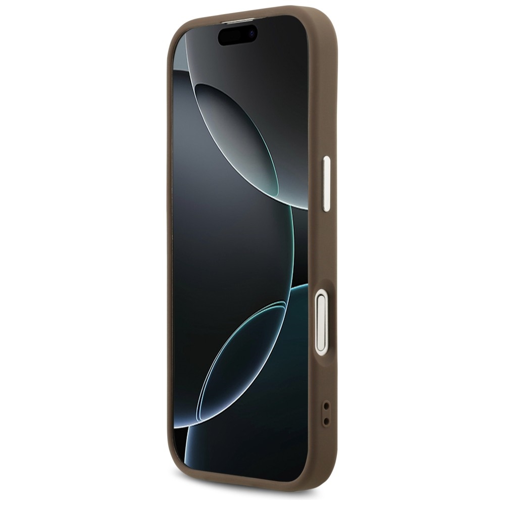iTok webáruház - Guess Guess 4G Big 4G Classic Logo tok iPhone 17-hez (barna és ezüst) 5 Guess 4G Big 4G Classic Logo case for iPhone 17 (barna és ezüst)