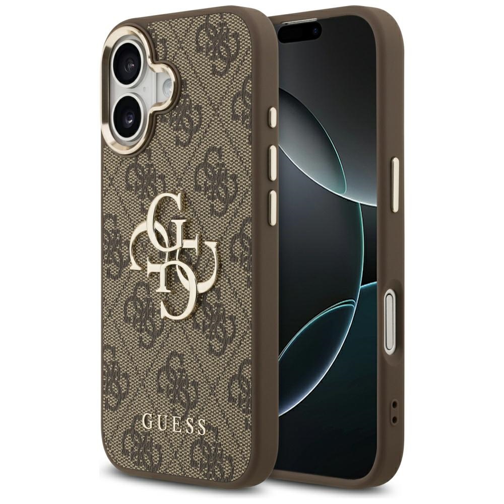 iTok webáruház - Guess Guess 4G Big 4G Classic Logo tok iPhone 17-hez (barna és arany) 1 Guess 4G Big 4G Classic Logo Case for iPhone 17 (barna és arany)