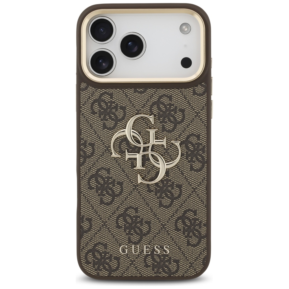 iTok webáruház - Guess Guess 4G Big 4G Classic Logo Big Strap Metal Buttons tok pánttal iPhone 17 Pro Max készülékhez (barna) 3 Guess 4G Big 4G Classic Logo Big Strap Metal Buttons Case for iPhone 17 Pro Max (barna)