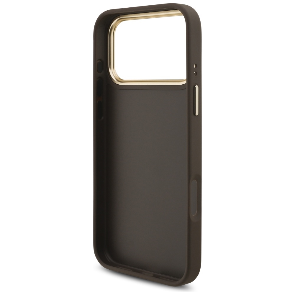 iTok webáruház - Guess Guess 4G Big 4G Classic Logo Big Strap Metal Buttons tok pánttal iPhone 17 Pro Max készülékhez (barna) 7 Guess 4G Big 4G Classic Logo Big Strap Metal Buttons Case for iPhone 17 Pro Max (barna)