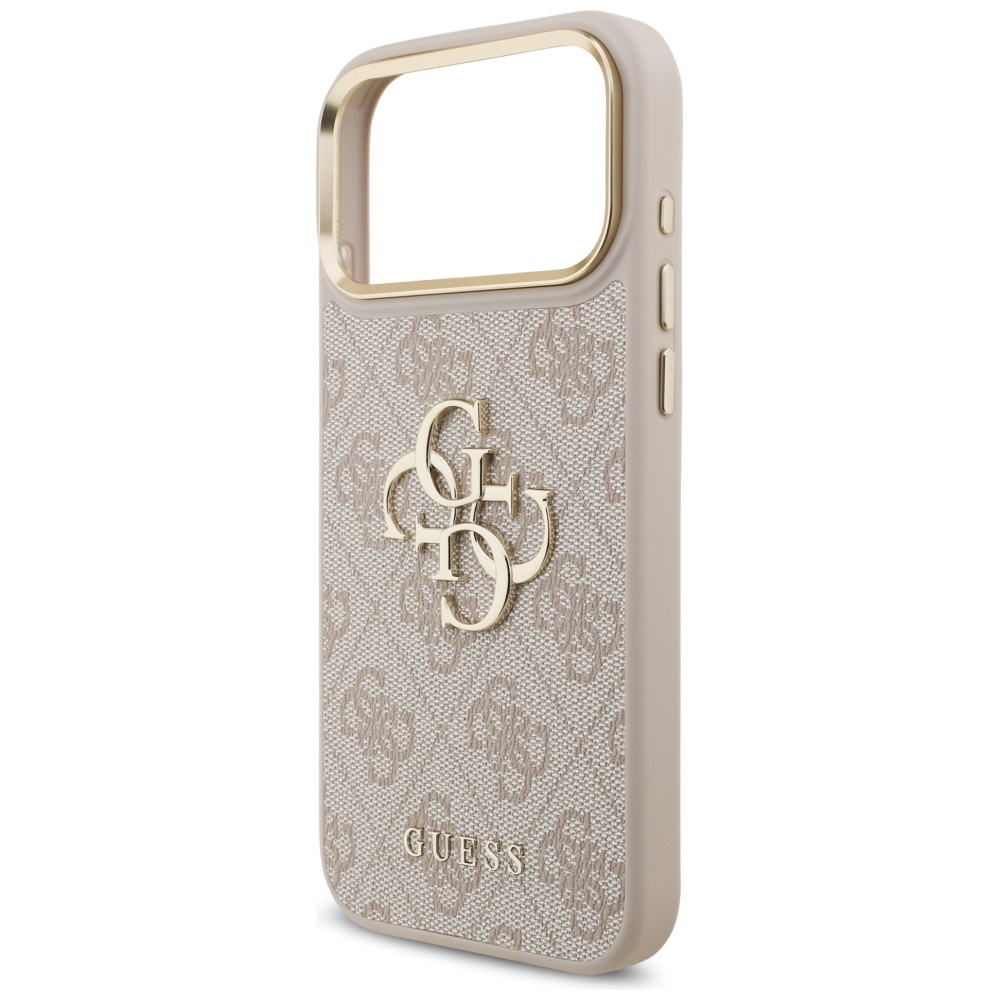 iTok webáruház - Guess Guess 4G Big 4G Classic Logo tok nagy pánttal, fém gombokkal iPhone 17 Pro Max készülékhez (rózsaszín) 6 Guess 4G Big 4G Classic Logo Big Strap Metal Buttons Case for iPhone 17 Pro Max (rózsaszín)