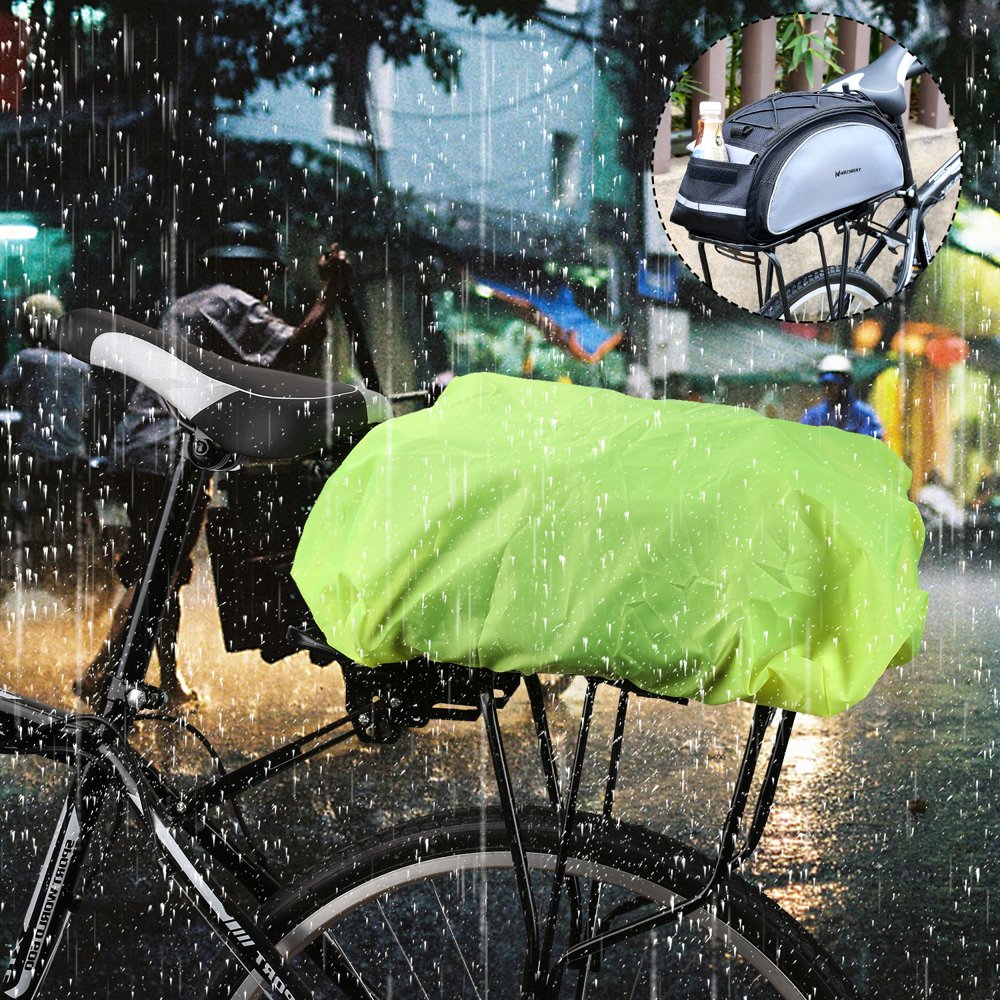 iTok webáruház - Wozinsky Wozinsky Universal Waterproof Rain Cover for Bike Pannier Bag or Backpack green (WBB5YW) 2 Wozinsky Universal Waterproof Rain Cover for Bike Pannier Bag or Backpack green (WBB5YW)