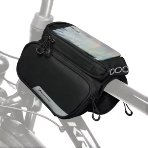 Wozinsky WBB7BK kerékpáros váztáska levehető telefontokkal, 1,5 l, 6,5″, fekete