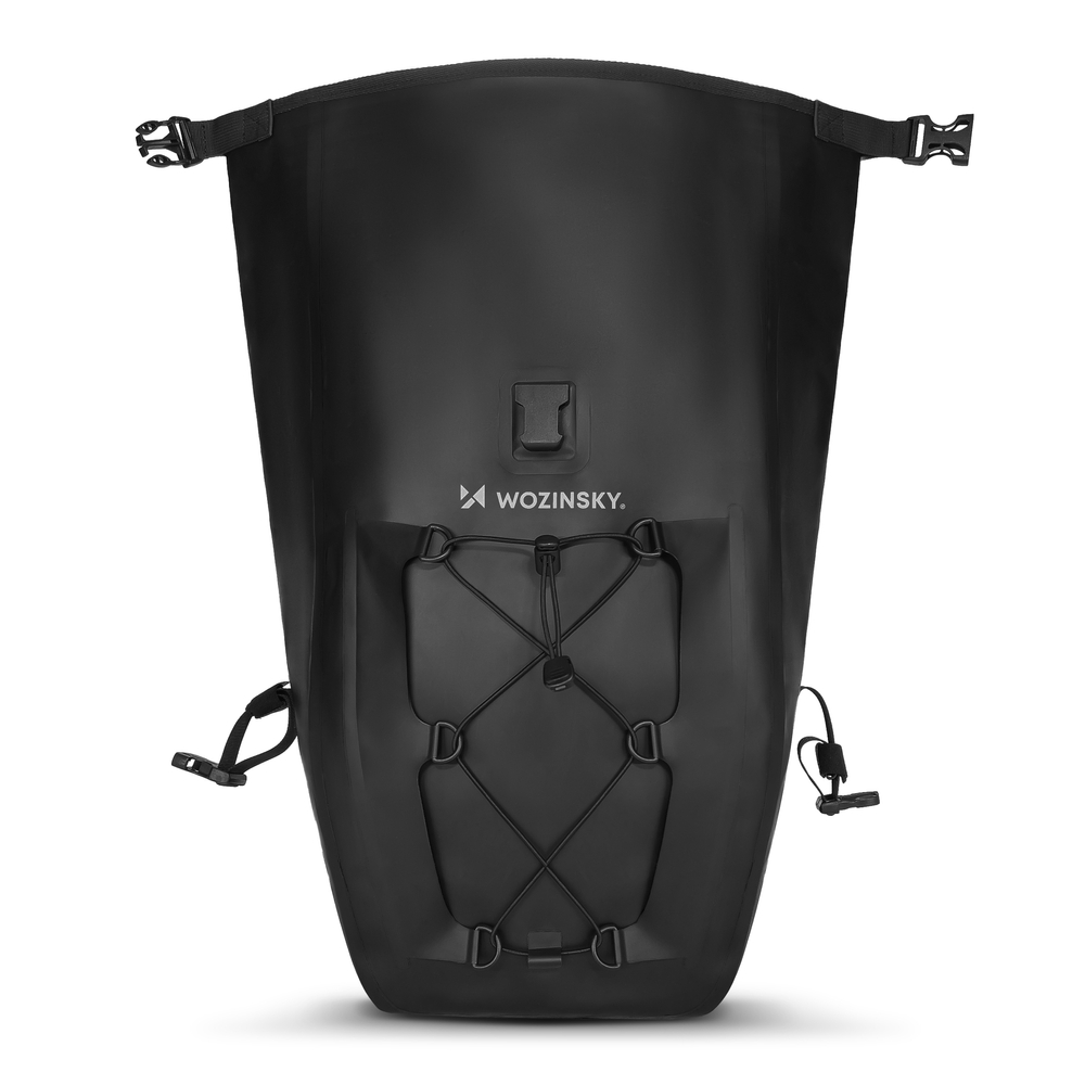 iTok webáruház - Wozinsky Wozinsky WBB24BK 25 l vízálló kerékpáros csomagtartótáska – fekete 7 Wozinsky Waterproof Bike Pannier Bag 25L Black (WBB24BK)