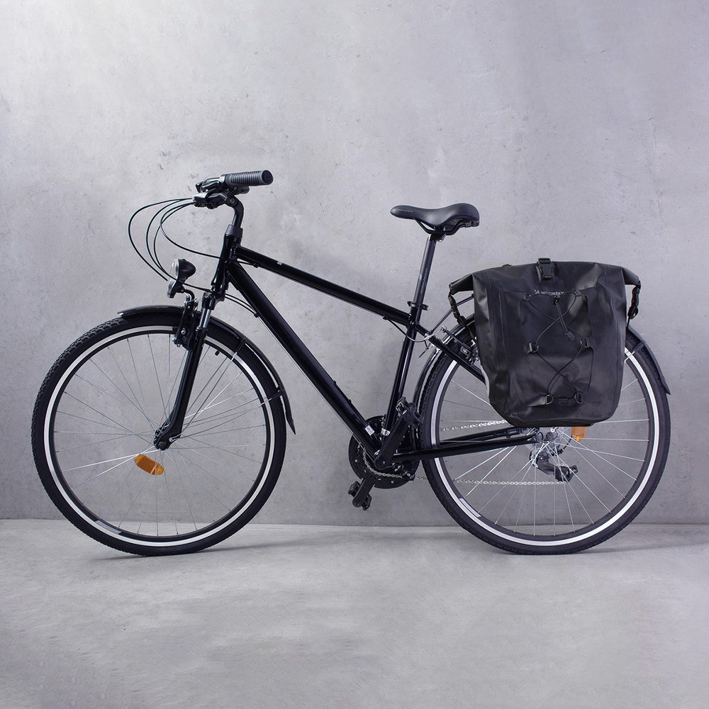 iTok webáruház - Wozinsky Wozinsky WBB24BK 25 l vízálló kerékpáros csomagtartótáska – fekete 8 Wozinsky Waterproof Bike Pannier Bag 25L Black (WBB24BK)