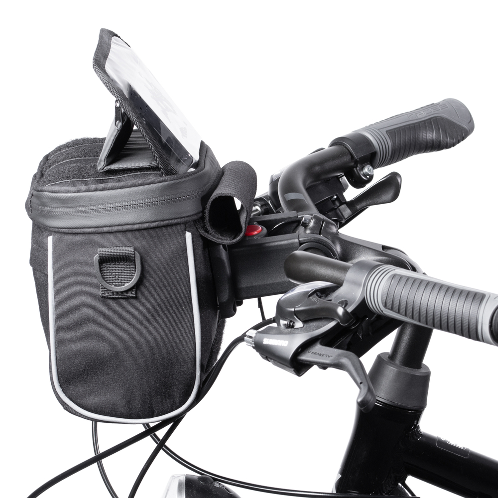iTok webáruház - Wozinsky Wozinsky WBHBB-01 kerékpáros kormánytáska és válltáska, fekete 5 Wozinsky Handlebar Bag Bike Shoulder Bag Black (WBHBB-01)