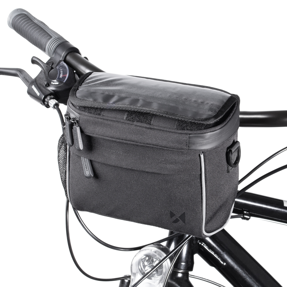 iTok webáruház - Wozinsky Wozinsky WBHBB-01 kerékpáros kormánytáska és válltáska, fekete 6 Wozinsky Handlebar Bag Bike Shoulder Bag Black (WBHBB-01)