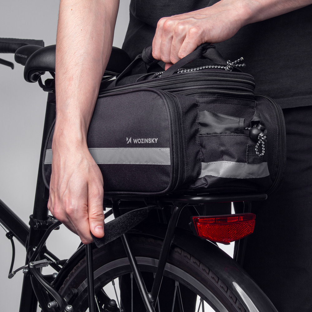 iTok webáruház - Wozinsky Wozinsky WBB36BK 27L kerékpáros csomagtartótáska (fekete) 5 Wozinsky WBB36BK 27L Bike Bag (fekete)