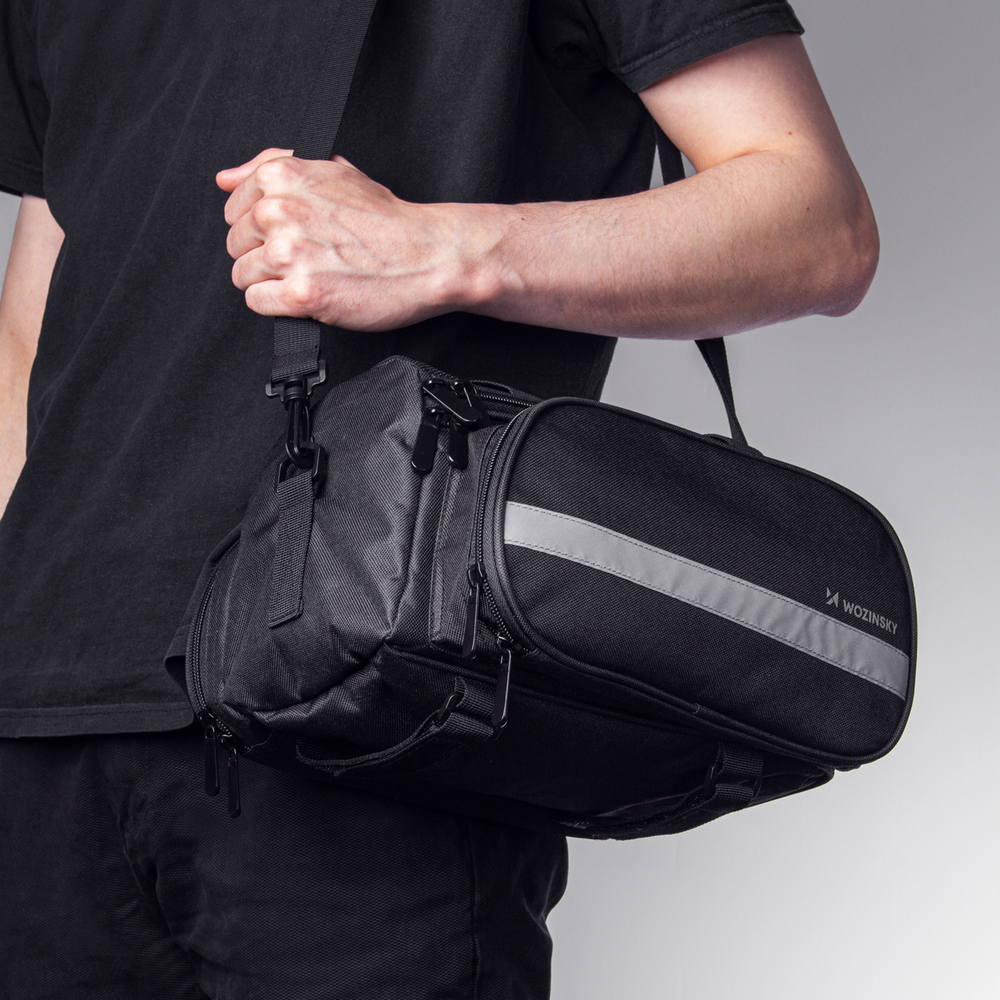 iTok webáruház - Wozinsky Wozinsky WBB36BK 27L kerékpáros csomagtartótáska (fekete) 8 Wozinsky WBB36BK 27L Bike Bag (fekete)