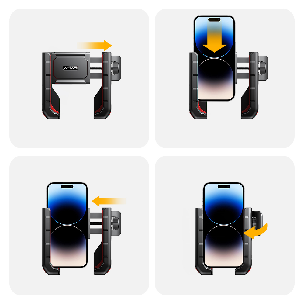 iTok webáruház - Joyroom Joyroom JR-ZS266 kormányra szerelhető telefontartó, fekete 5 Phone holder for scooter, bike, motorcycle - Joyroom JR-ZS266
