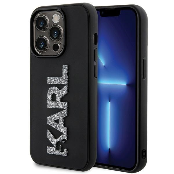 iTok webáruház - Karl Lagerfeld Karl Lagerfeld 3D Rubber Glitter Logo tok iPhone 15 Pro készülékhez (fekete) 1 Karl Lagerfeld 3D Rubber Glitter Logo iPhone 15 Pro Case (fekete)