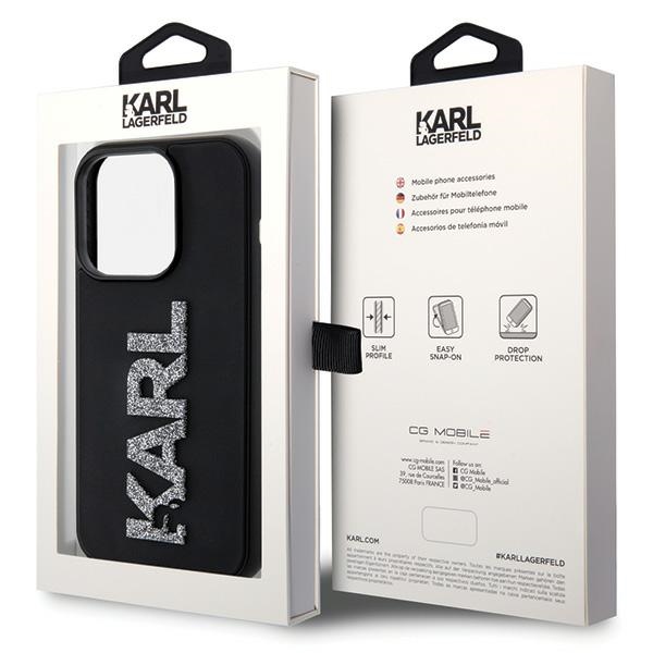 iTok webáruház - Karl Lagerfeld Karl Lagerfeld 3D Rubber Glitter Logo tok iPhone 15 Pro készülékhez (fekete) 8 Karl Lagerfeld 3D Rubber Glitter Logo iPhone 15 Pro Case (fekete)