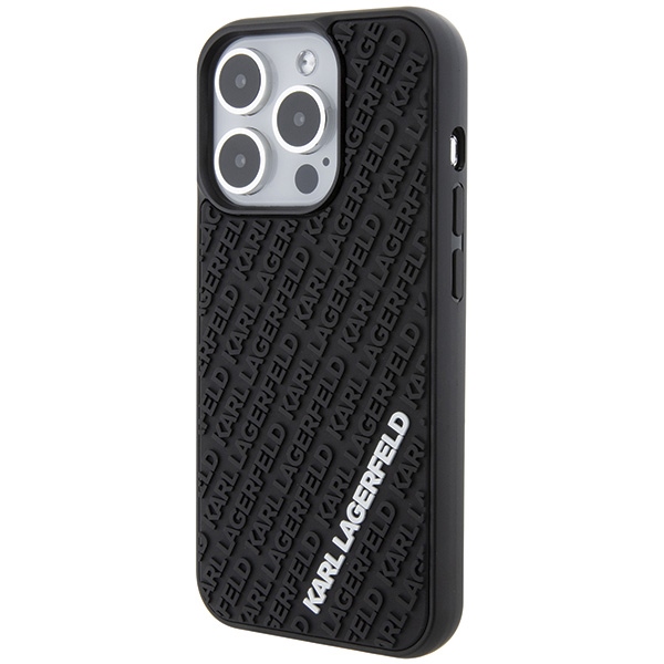 iTok webáruház - Karl Lagerfeld Karl Lagerfeld 3D Rubber Multi Logo tok iPhone 15 Pro készülékhez (fekete) 2 Karl Lagerfeld 3D Rubber Multi Logo case for iPhone 15 Pro (fekete)