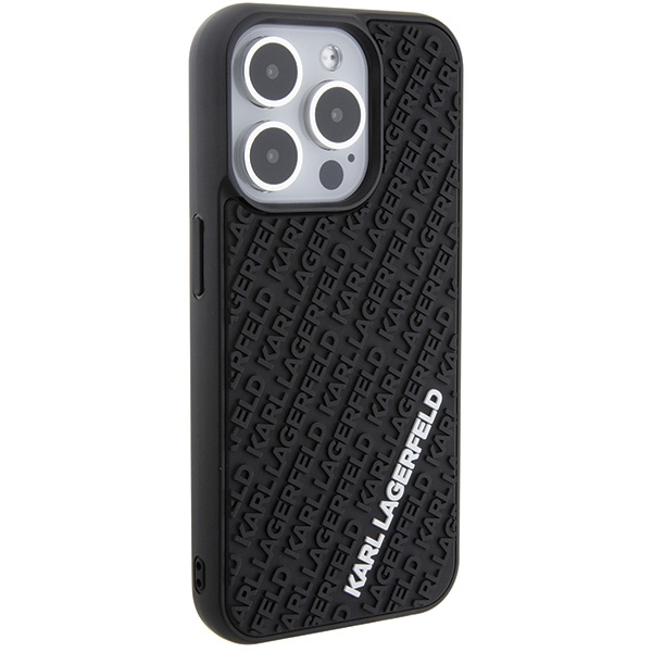iTok webáruház - Karl Lagerfeld Karl Lagerfeld 3D Rubber Multi Logo tok iPhone 15 Pro készülékhez (fekete) 4 Karl Lagerfeld 3D Rubber Multi Logo case for iPhone 15 Pro (fekete)