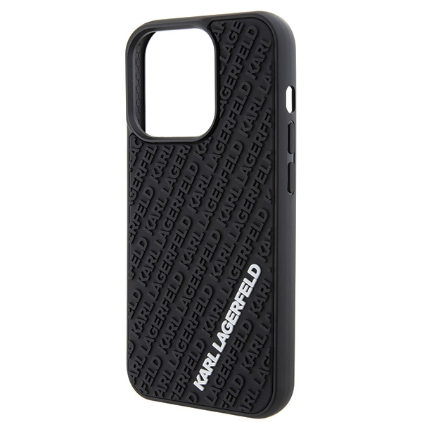 iTok webáruház - Karl Lagerfeld Karl Lagerfeld 3D Rubber Multi Logo tok iPhone 15 Pro készülékhez (fekete) 6 Karl Lagerfeld 3D Rubber Multi Logo case for iPhone 15 Pro (fekete)