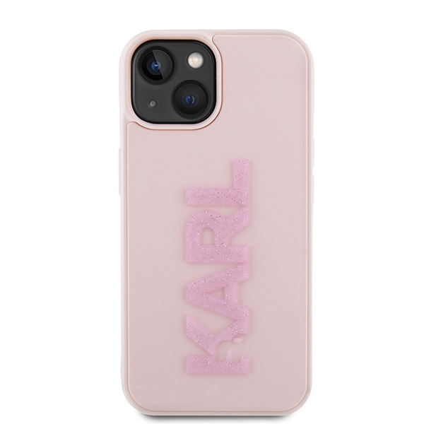 iTok webáruház - Karl Lagerfeld Karl Lagerfeld 3D Rubber Glitter Logo tok iPhone 15 Plus / 14 Plus készülékhez (rózsaszín) 3 Karl Lagerfeld 3D Rubber Glitter Logo case for iPhone 15 Plus (rózsaszín)