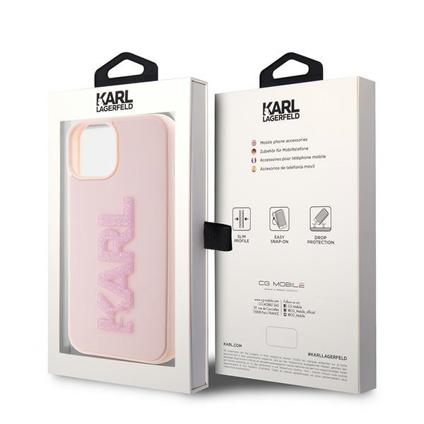 iTok webáruház - Karl Lagerfeld Karl Lagerfeld 3D Rubber Glitter Logo tok iPhone 15 Plus / 14 Plus készülékhez (rózsaszín) 8 Karl Lagerfeld 3D Rubber Glitter Logo case for iPhone 15 Plus (rózsaszín)