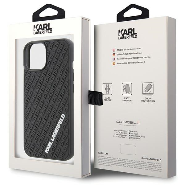 iTok webáruház - Karl Lagerfeld Karl Lagerfeld 3D Rubber Multi Logo tok iPhone 15 készülékhez (fekete) 8 Karl Lagerfeld 3D Rubber Multi Logo case for iPhone 15 (fekete)