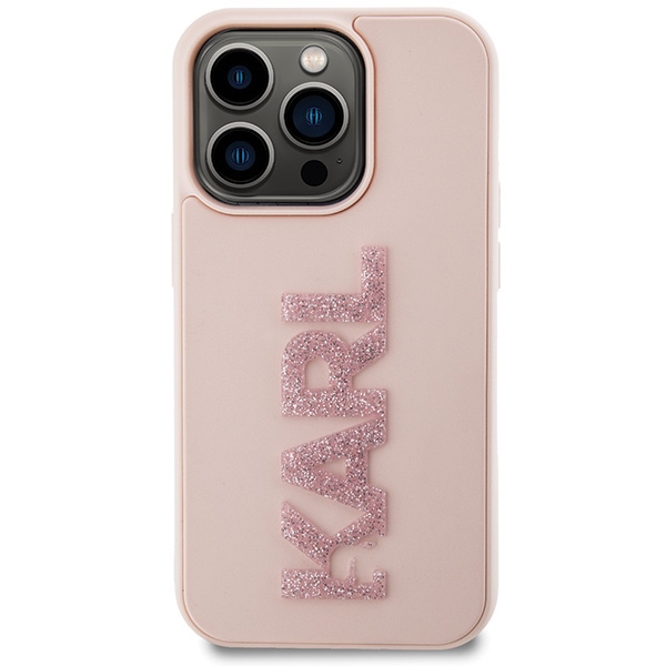 iTok webáruház - Karl Lagerfeld Karl Lagerfeld 3D Rubber Glitter Logo tok iPhone 15 Pro Max készülékhez (rózsaszín) 3 Karl Lagerfeld 3D Rubber Glitter Logo case for iPhone 15 Pro Max (rózsaszín)
