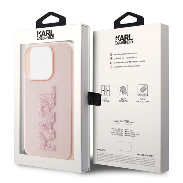 iTok webáruház - Karl Lagerfeld Karl Lagerfeld 3D Rubber Glitter Logo tok iPhone 15 Pro Max készülékhez (rózsaszín) 8 Karl Lagerfeld 3D Rubber Glitter Logo case for iPhone 15 Pro Max (rózsaszín)