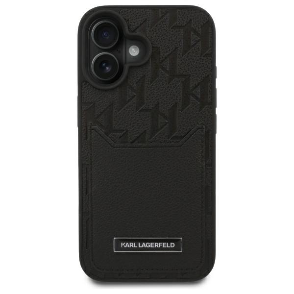 iTok webáruház - Karl Lagerfeld Karl Lagerfeld Cardslots Monogram tok iPhone 16-hoz (fekete) 3 Karl Lagerfeld Cardslots Monogram iPhone 16 Case (fekete)