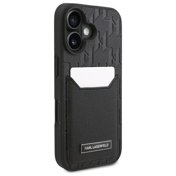iTok webáruház - Karl Lagerfeld Karl Lagerfeld Cardslots Monogram tok iPhone 16-hoz (fekete) 4 Karl Lagerfeld Cardslots Monogram iPhone 16 Case (fekete)