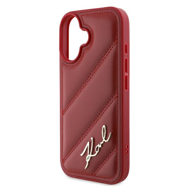 iTok webáruház - Karl Lagerfeld Karl Lagerfeld Diagonal Quilted Script tok iPhone 16-hoz (piros) 6 Karl Lagerfeld Diagonal Quilted Script iPhone 16 Case (piros)