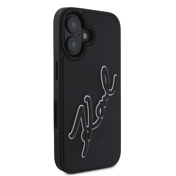 iTok webáruház - Karl Lagerfeld Karl Lagerfeld 3D Rubber Signature tok iPhone 16-hoz (fekete) 2 Karl Lagerfeld 3D Rubber Signature iPhone 16 Case (fekete)