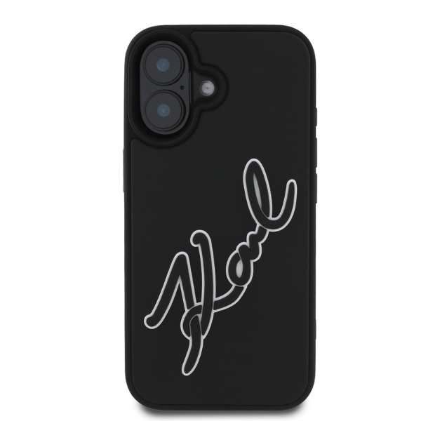 iTok webáruház - Karl Lagerfeld Karl Lagerfeld 3D Rubber Signature tok iPhone 16-hoz (fekete) 3 Karl Lagerfeld 3D Rubber Signature iPhone 16 Case (fekete)