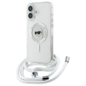 Karl Lagerfeld Crossbody IML Karl Head MagSafe tok iPhone 16-hoz (átlátszó)