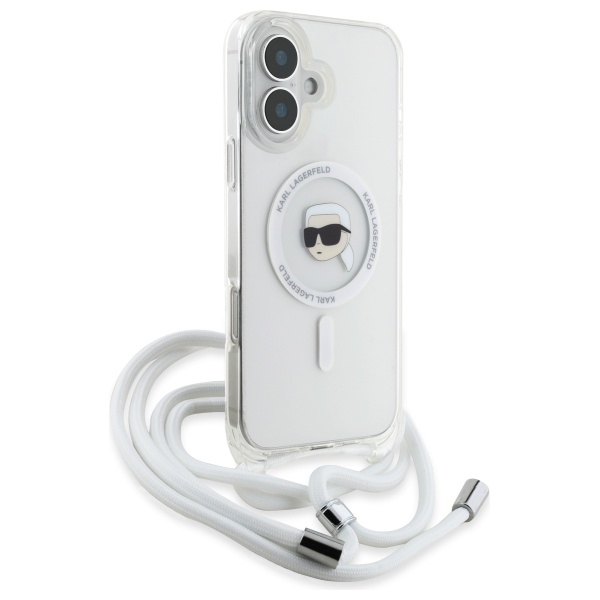 iTok webáruház - Karl Lagerfeld Karl Lagerfeld Crossbody IML Karl Head MagSafe tok iPhone 16-hoz (átlátszó) 3 Karl Lagerfeld Crossbody IML Karl Head Magsafe Case for iPhone 16 (átlátszó)
