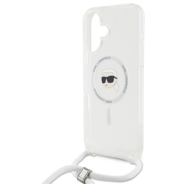 iTok webáruház - Karl Lagerfeld Karl Lagerfeld Crossbody IML Karl Head MagSafe tok iPhone 16-hoz (átlátszó) 5 Karl Lagerfeld Crossbody IML Karl Head Magsafe Case for iPhone 16 (átlátszó)