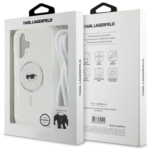 iTok webáruház - Karl Lagerfeld Karl Lagerfeld Crossbody IML Karl Head MagSafe tok iPhone 16-hoz (átlátszó) 7 Karl Lagerfeld Crossbody IML Karl Head Magsafe Case for iPhone 16 (átlátszó)