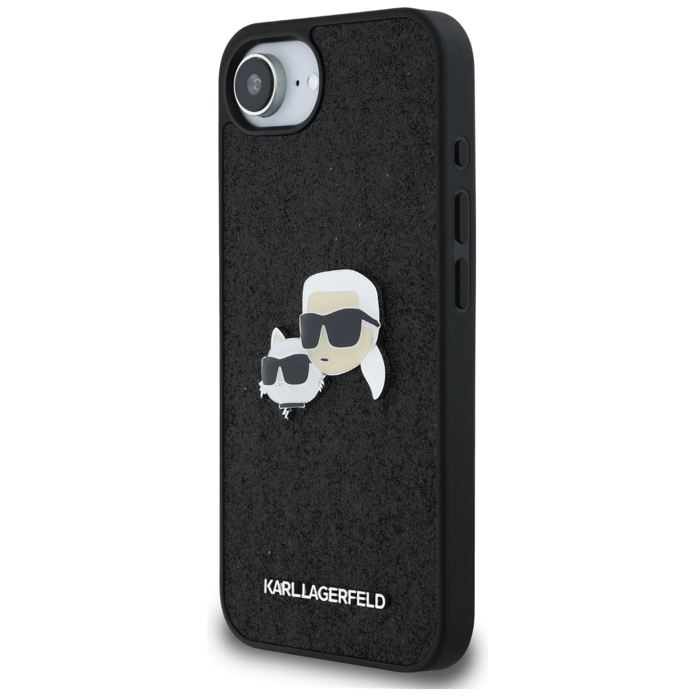 iTok webáruház - Karl Lagerfeld Karl Lagerfeld Fixed Glitter Karl&Choupette Heads Metal Pin tok iPhone 16e készülékhez (fekete) 2 Karl Lagerfeld Fixed Glitter Karl&Choupette Heads Metal Pin iPhone 16e Case (fekete)