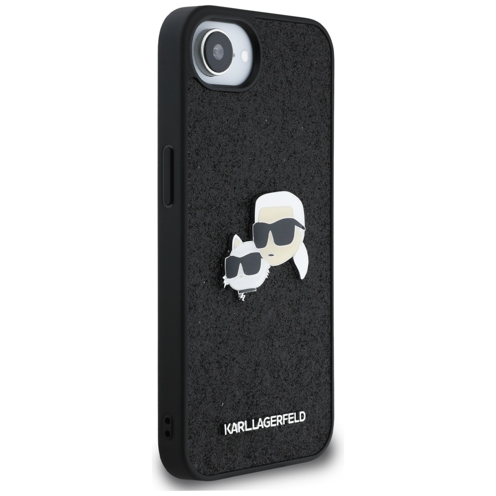 iTok webáruház - Karl Lagerfeld Karl Lagerfeld Fixed Glitter Karl&Choupette Heads Metal Pin tok iPhone 16e készülékhez (fekete) 4 Karl Lagerfeld Fixed Glitter Karl&Choupette Heads Metal Pin iPhone 16e Case (fekete)