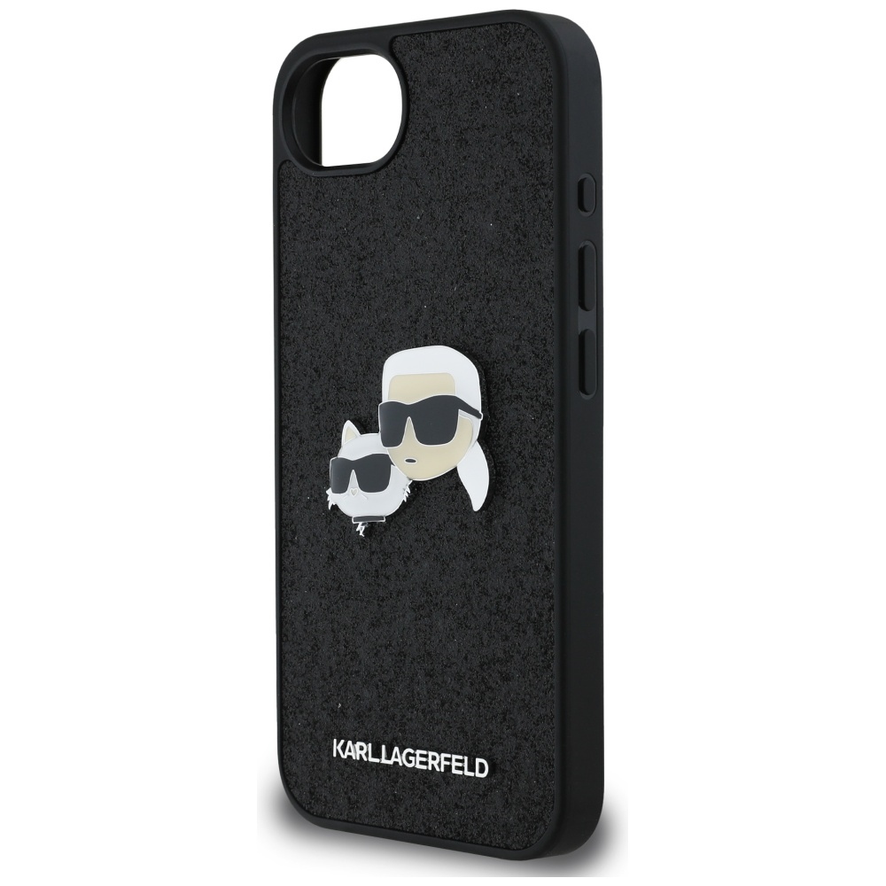 iTok webáruház - Karl Lagerfeld Karl Lagerfeld Fixed Glitter Karl&Choupette Heads Metal Pin tok iPhone 16e készülékhez (fekete) 6 Karl Lagerfeld Fixed Glitter Karl&Choupette Heads Metal Pin iPhone 16e Case (fekete)