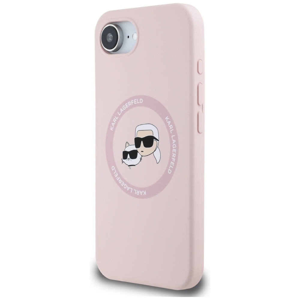 iTok webáruház - Karl Lagerfeld Karl Lagerfeld Silicone Karl&Choupette Heads MagSafe tok iPhone 16e készülékhez (rózsaszín) 2 Karl Lagerfeld Silicone Karl&Choupette Heads MagSafe iPhone 16e Case (rózsaszín)
