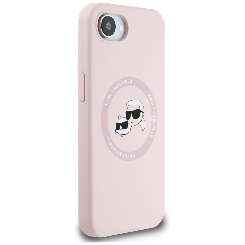 iTok webáruház - Karl Lagerfeld Karl Lagerfeld Silicone Karl&Choupette Heads MagSafe tok iPhone 16e készülékhez (rózsaszín) 4 Karl Lagerfeld Silicone Karl&Choupette Heads MagSafe iPhone 16e Case (rózsaszín)